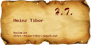 Heinz Tibor névjegykártya